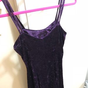 Thrifted purple velvet skater dress